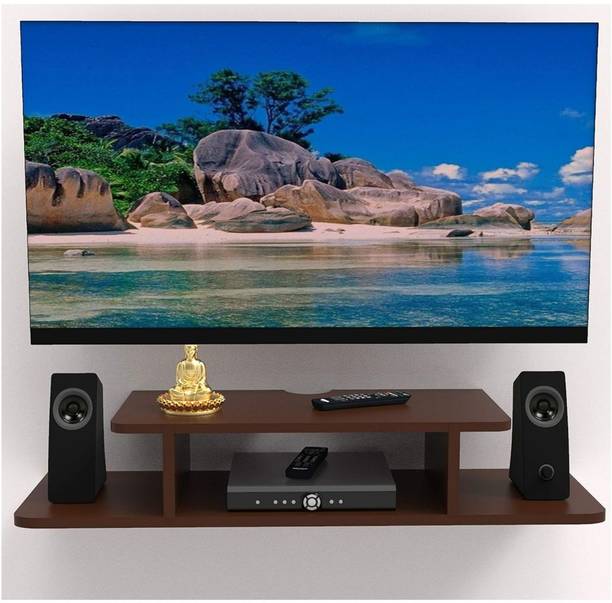 Amaze Shoppee Wall Mounted Stand for Set Top Box, Wall Hanging Storage Shelf/Cabinet/Rack for Home, Bedroom, Living Room Engineered Wood Display Unit