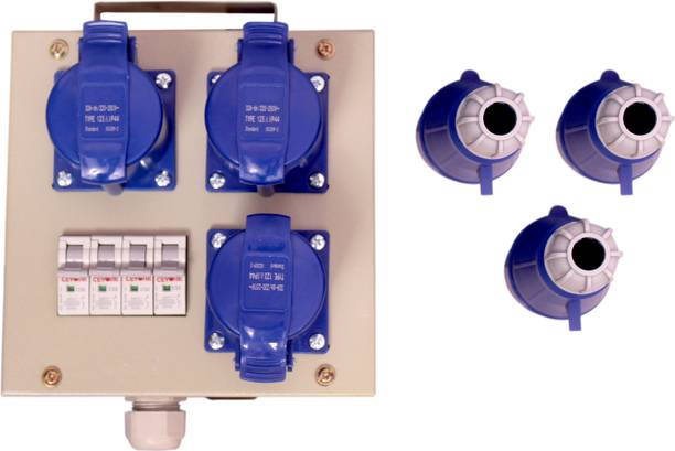 Influxx 203_32A,3PN IP44 IND PLUG AND SOCKET WITH 32A 4PCS SP MCB Distribution Board
