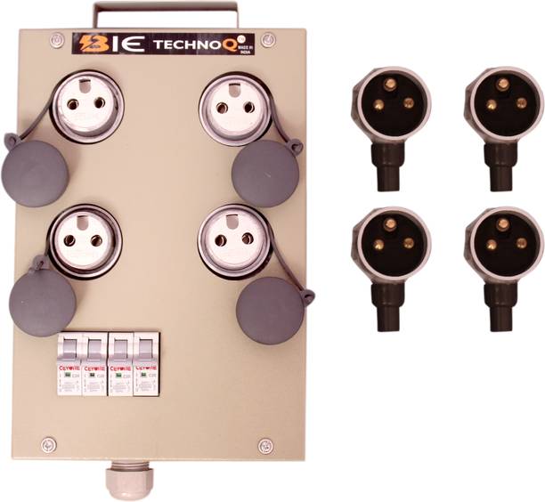 Influxx 201_20A 2PIN 4WAY METAL CLAD PLUG & SOCKET WIITH 20A SP MCB DISTRIBUTION BOARD Distribution Board