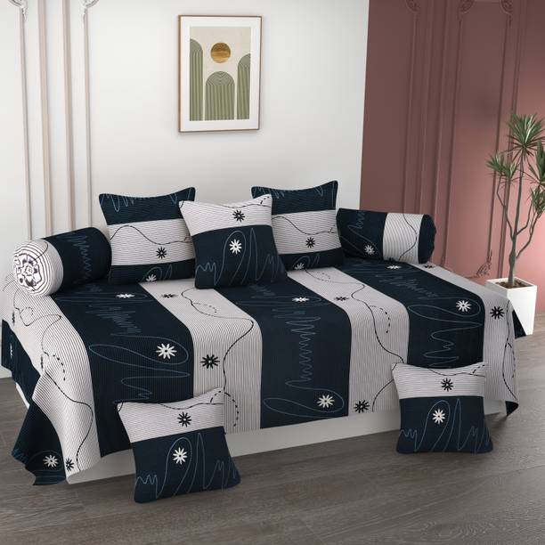 HIYANSHI HOME FURNISHING Cotton Floral Diwan Set