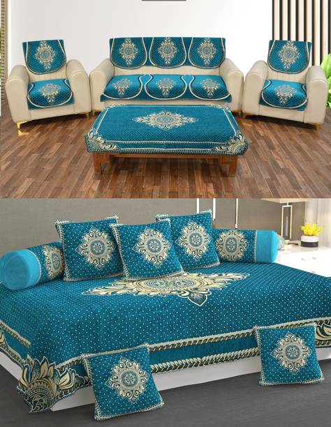 Multitex Chenille Abstract Diwan Set