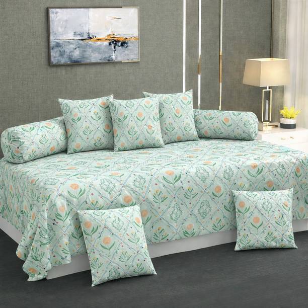 HIYANSHI HOME FURNISHING Cotton Floral Diwan Set