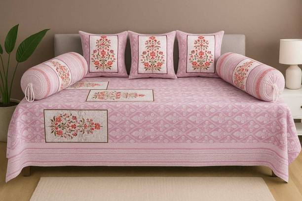 Adorn Cotton Floral Diwan Set