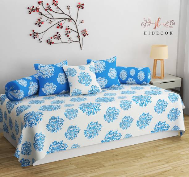 HIDECOR Cotton Polka Diwan Set