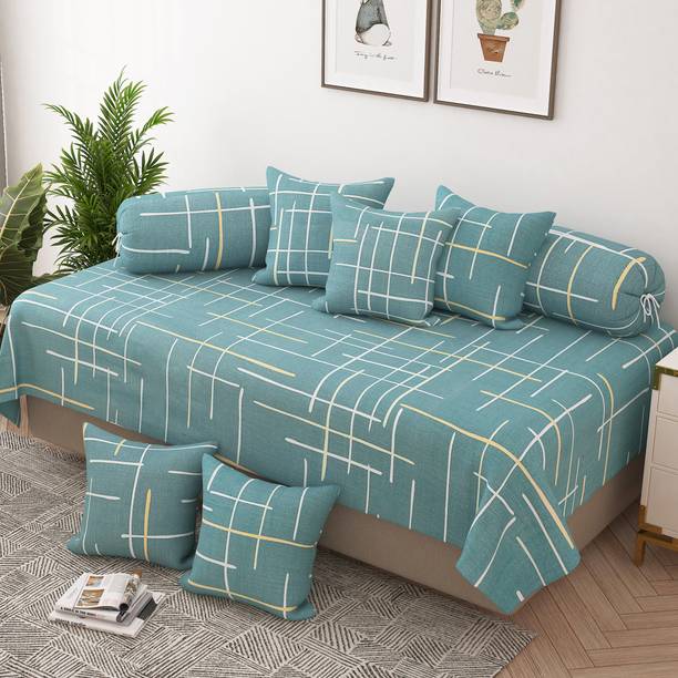 Story@home Polyester Abstract Diwan Set