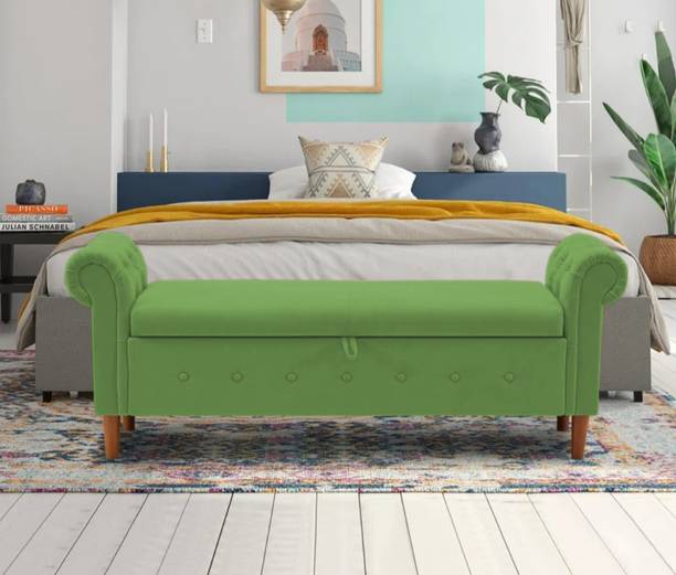 TFS Premium Evergreen Button Tufted 2 Seater Settee/Sofa for Bedroom/Living room Solid Wood Settee