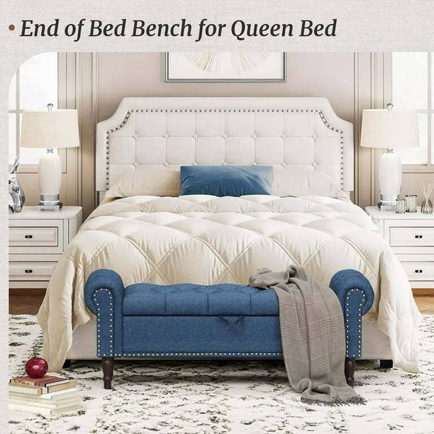 TFS Luxurious Armrest Nail-head Trim Settee/Sofa 2 Seatter For Bedroom/Living/office Solid Wood Settee