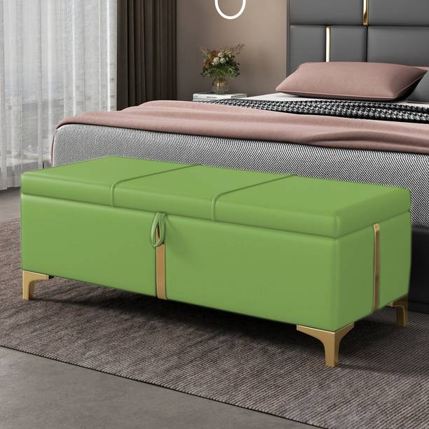 TFS Luxury Velvet Fabric With Golden Strip Design Diwan Settee/Sofa for Home Solid Wood Settee