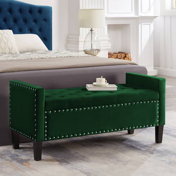 TFS Luxury Button Tufted Nail-Head Settee/Sofa 2 Setter For Bedroom/Living-room Solid Wood Settee