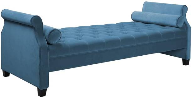 SIYARA DESIGN 3 Seater Settee/Bench/Couch | Fully Upholstered with Rolled Arms and Tufted Solid Wood Settee