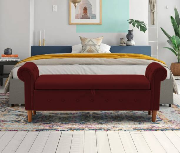 TFS Premium Evergreen Button Tufted 3 Seater Settee/Sofa for Bedroom/Living room Solid Wood Settee