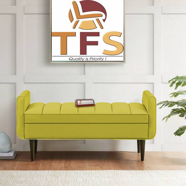 TFS Luxury Channel Tufted Curved Design 2 Setter Sofa/Bench With Box For Home Solid Wood Settee