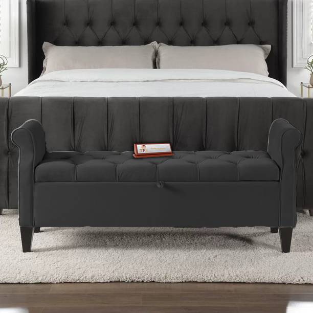 TFS Luxury Roll-arm 2 Setter Sofa/Bench/Settee with Storage Box For Bedroom/Living Solid Wood Settee