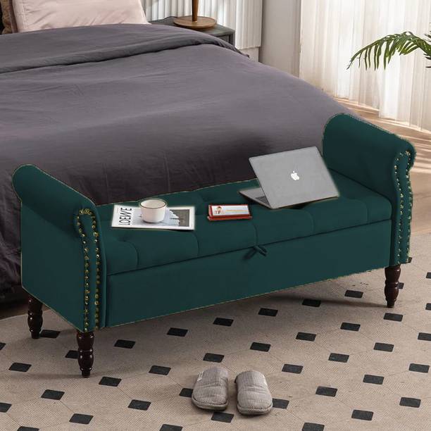 TFS Luxury Tufted Nail-Head-Trim Settee/Sofa 3 Setter With Two Round Boaster Pillow Solid Wood Settee