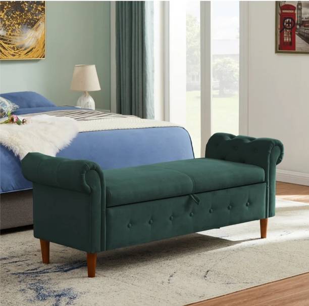 TFS Luxury Bench Settee with Storage Box For Living Room/Bedroom/Office Fabric Settee