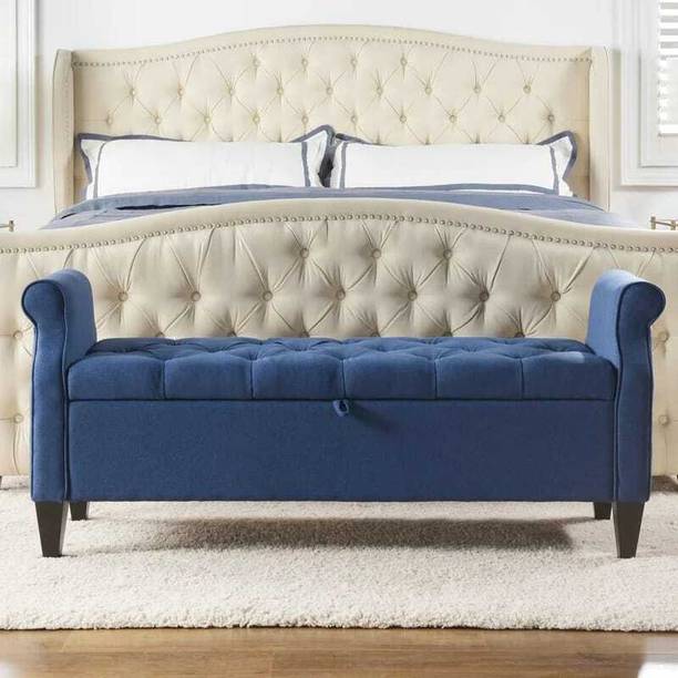 TFS Luxury Roll-Arm 2 Setter Sofa/Bench/Settee with Storage Box For Bedroom/Living Solid Wood Settee
