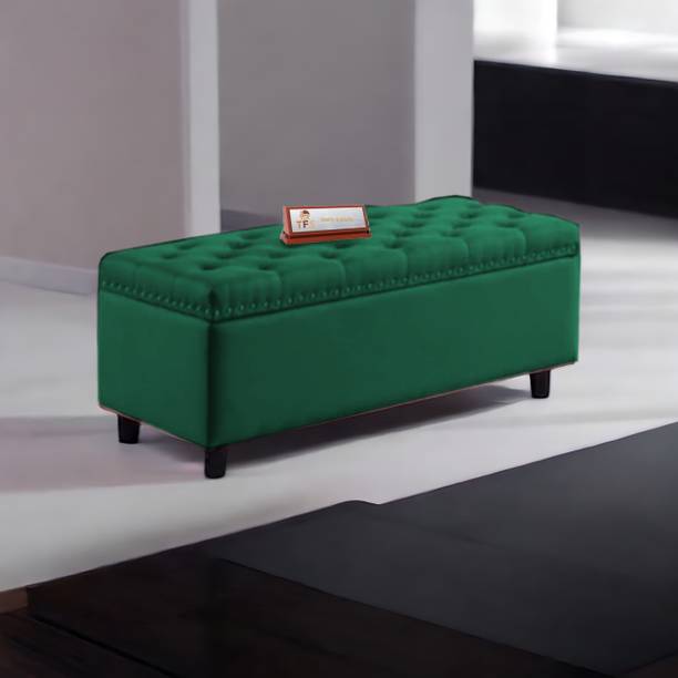 CozyLiving Luxurious Velvet Fabric Tufted Nailhead Trim Settee/Sofa for Bedroom/Livingroom Solid Wood Settee