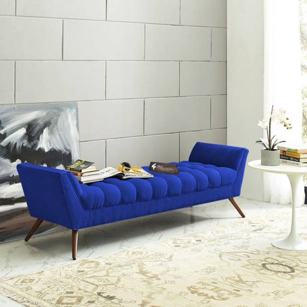 CRUZ INTERNATIONAL Ottoman 3-Seater Sofa Bench - Comfortable Fabric Couch for Living Room & Bedroom Solid Wood Settee