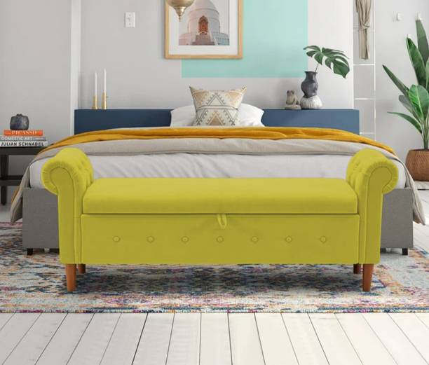 TFS Premium Evergreen Button Tufted 2 Seater Settee/Sofa for Bedroom/Living room Solid Wood Settee