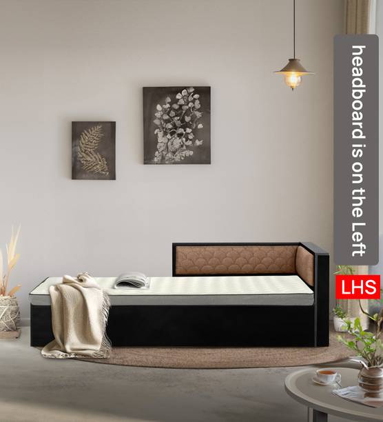 Trevi Ibaco upholstery headboard Single DiwanBed with Storage LHS (Hotels,Hostels,PGs) Engineered Wood Diwan