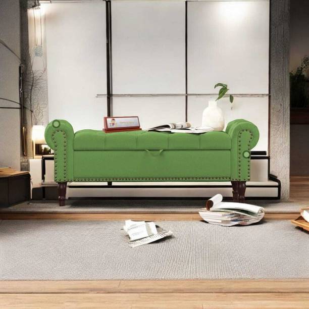 TFS Luxurious Armrest Nail-head Trim Settee/Sofa 3 Seatter For Bedroom/Living/office Solid Wood Settee