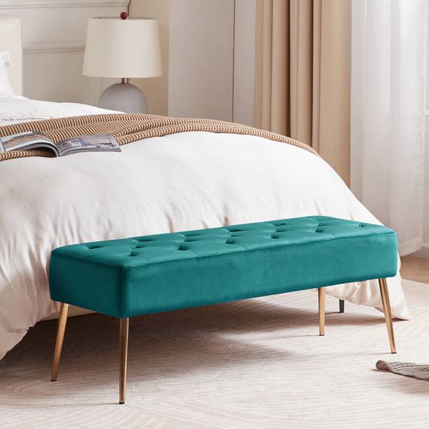 MAJESTIC MART Luxurious Button Tufted Modern Bench Ottoman Footrest Stool LivingRoom\Bedroom Solid Wood 2 Seater