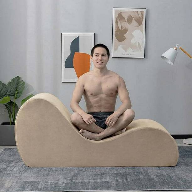 Soul Light Art Yoga Lounge Chair Yoga Couch Yoga Chaise with Room for Adults Couple Engineered Wood Settee
