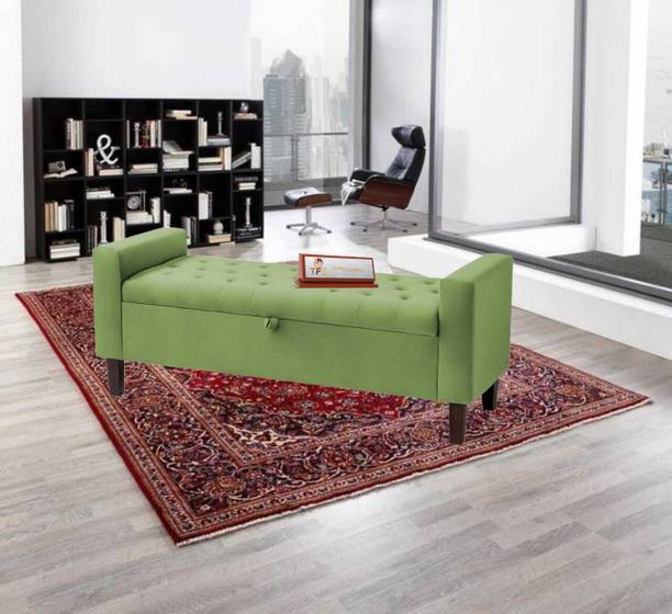 TFS Button Tufted Design 2 Seater Bench/ Ottoman/Sofa for Bedroom/Livingroom/Office Solid Wood Settee