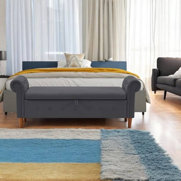 MAJESTIC MART Premium Storage Ottoman Sofa for Bedroom, Bed Bench for Livingroom/Home/Office Solid Wood Settee