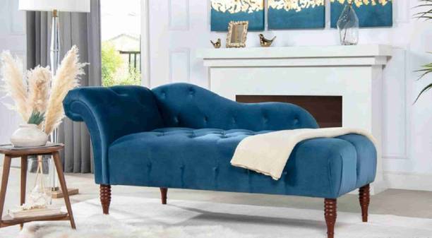 Soul Light Art Chesterfield-style longue/couch sofa armchair chaise lounger sofa Blue I Engineered Wood Diwan