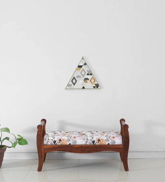 Amberville From Pepperfry Sheesham Wood Recamier/Wooden Bench For Living Room Solid Wood Diwan