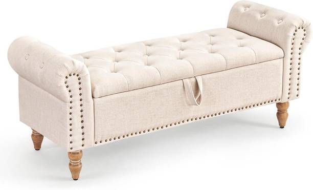 MAJESTIC MART Luxury Ottoman Sofa Settee 2 seater with Storage Box- for Home/Livingroom/Office Fabric Settee