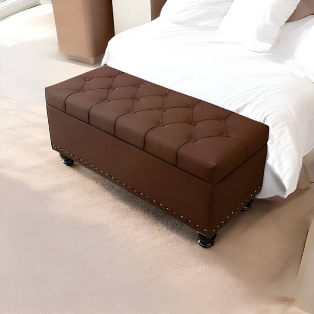 MAJESTIC MART Stylish Velvet Storage Bench, Sofa Settee & Ottoman for Livingroom/Home/Office Fabric Settee