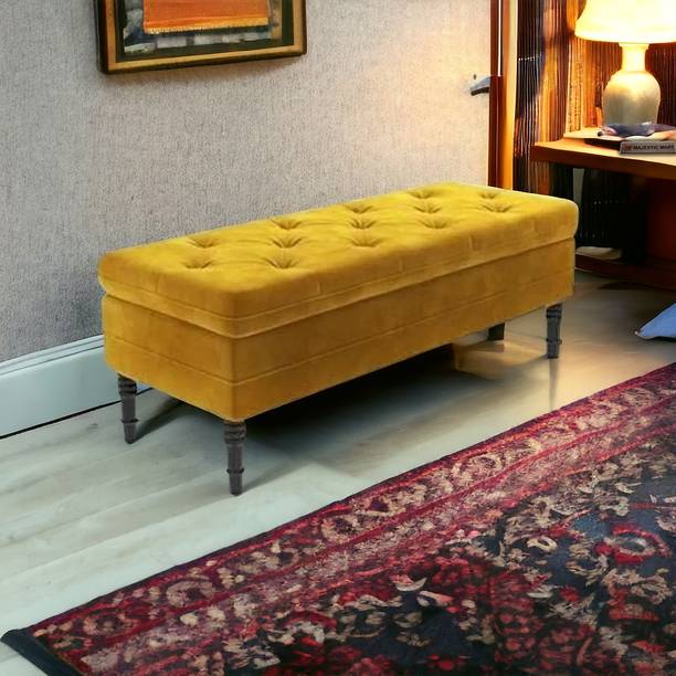 MAJESTIC MART Bench Sofa Settee - 2 Seater Ottoman with Storage for Living Room/Bedroom/Office Solid Wood Settee
