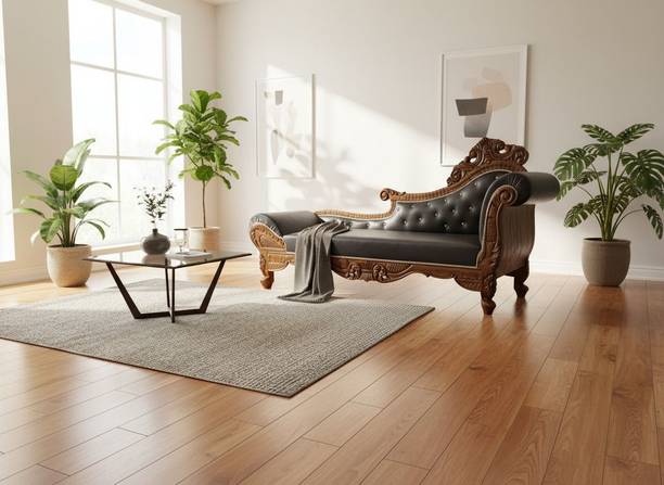 ARVISH ENTERPRISES Teak Wood Sofa Couch/diwan Three Seater for Living Room Furniture - Solid Wood Diwan