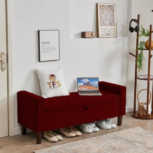 TFS Luxury Velvet Button Tufted Design 3 Seater Sofa/Settee for Bedroom/Living room Solid Wood Settee