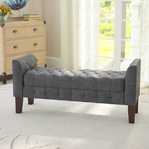 TFS Luxurious Bench settee with Storage Box 2 seatter For Bedroom, Living,office Solid Wood Settee