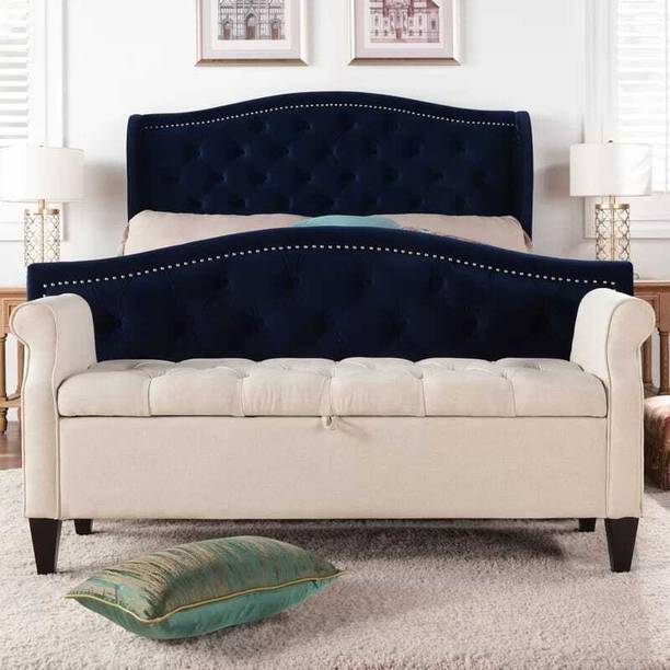 TFS Luxury Roll-Arm 3 Setter Sofa/Bench/Settee with Storage Box For Bedroom/Living Solid Wood Settee