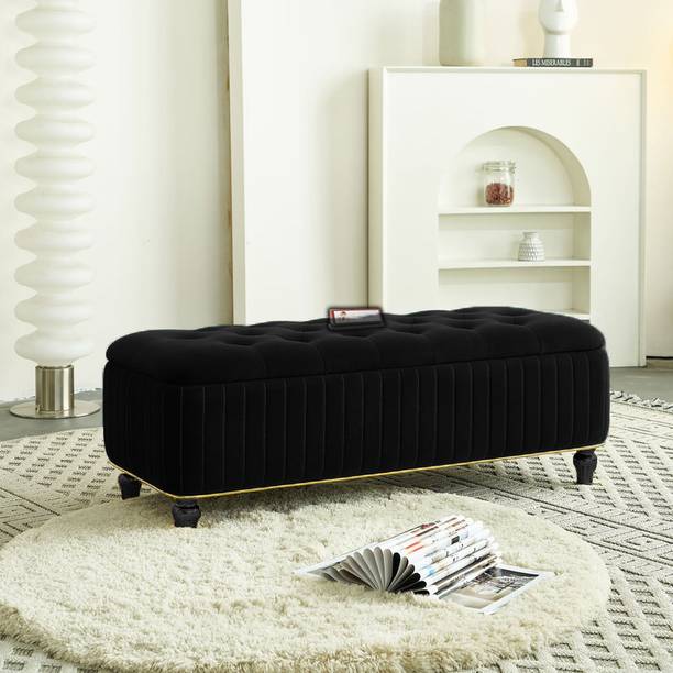 TFS Luxurious Storage Bench 2 Seater Sofa | Ottoman for Livingroom/Office/Home Solid Wood Settee