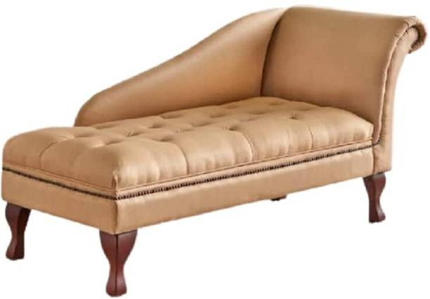 India wood mart Chesterfield-style chaise longue/couch sofa armchair chaise sofa Beige Engineered Wood Diwan