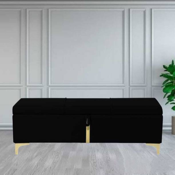 TFS Versatile storage bench/diwan with golden design For Living Room/Bedroom Solid Wood Settee