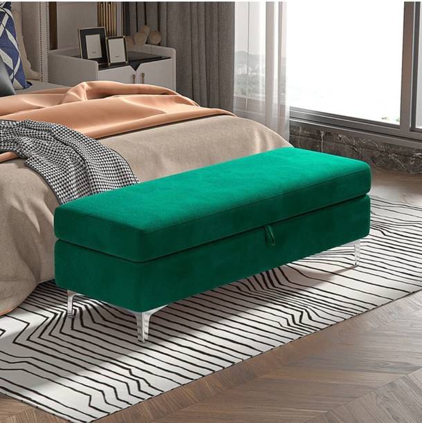 INAYA HOUSE Upholstered Solid Wood Settee