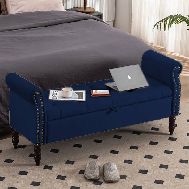 TFS Luxury Tufted Nail-Head-Trim Settee/Sofa 2 Setter With Two Round Boaster Pillow Solid Wood Settee