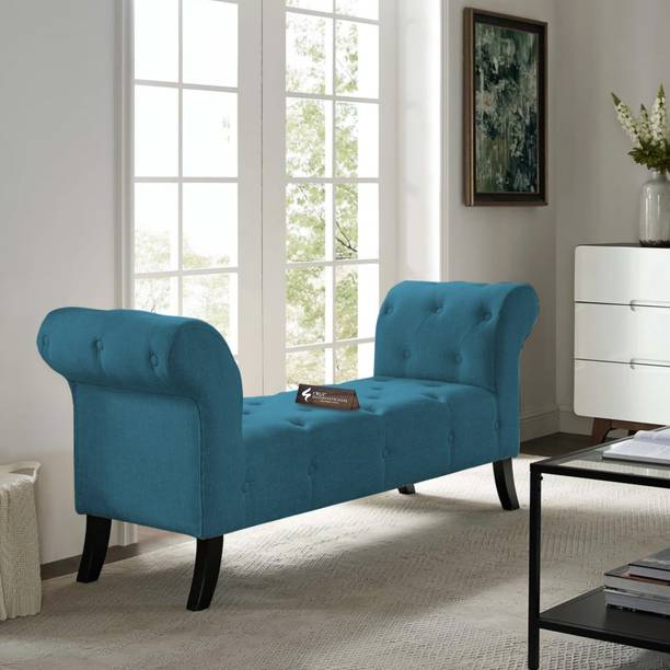CRUZ INTERNATIONAL Multipurpose Fabric Wood Bench for Living Room and Balcony Solid Wood Settee
