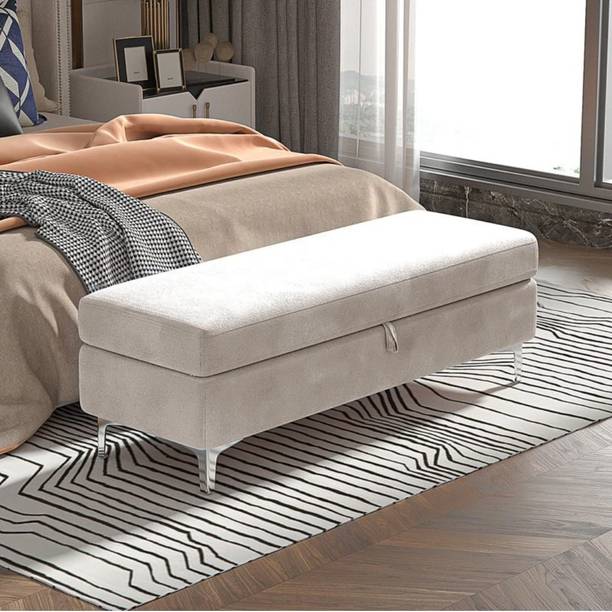INAYA HOUSE Upholstered Solid Wood Settee