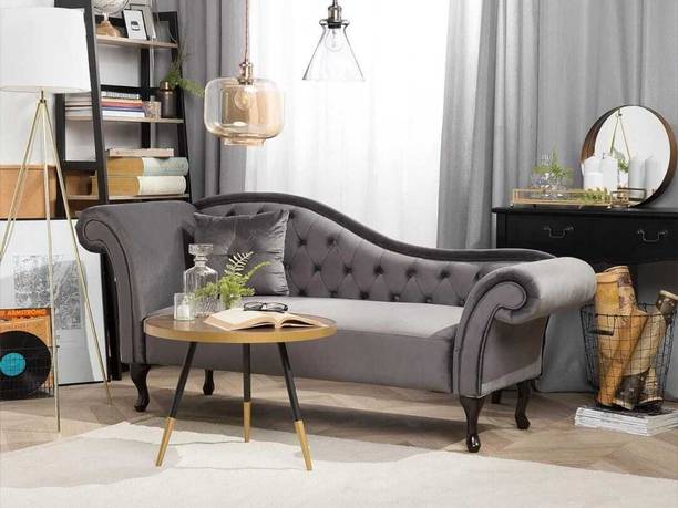 Soul Light Art Chesterfield Chaise Lounge Couch Button Tuffted Fabric Diwan