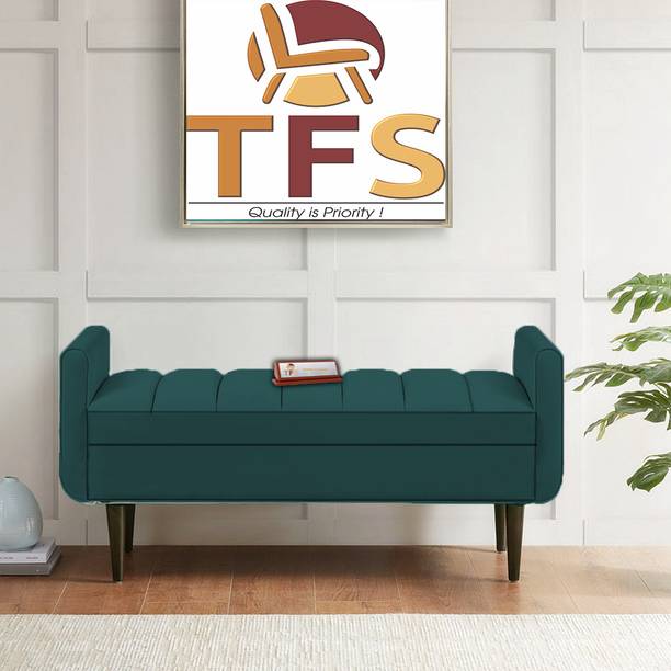 TFS Luxury Channel Tufted Curved Design 2 Setter Sofa/Bench With Box For Home Solid Wood Settee
