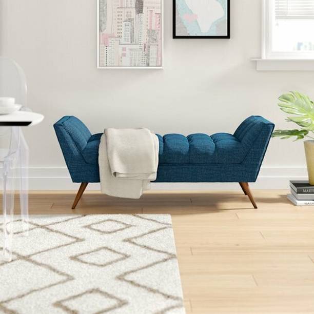 TFS Luxurious Bench With Back and Armrest Solid Wood Settee