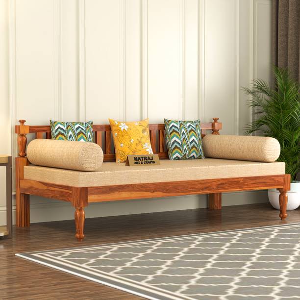 NATRAJ ART & CRAFT Sheesham Wood Diwan Bed for Living Room | Sofa Couch for Bedroom | Drawing Room Solid Wood Diwan