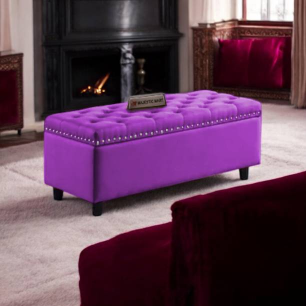 MAJESTIC MART Premium Wooden Fabric Ottoman Bench for Seating & Storage for Home & Office Solid Wood Settee